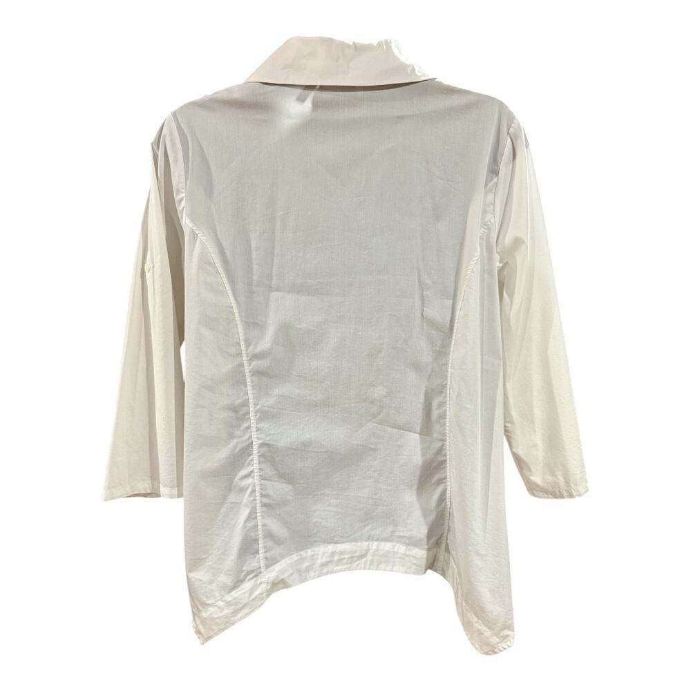 Inae Collection White Button Up Trapeze Asymmetri… - image 3
